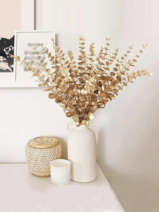 10pcs Artificial Eucalyptus Leaves For Home - Home Decor GIMazNiche
