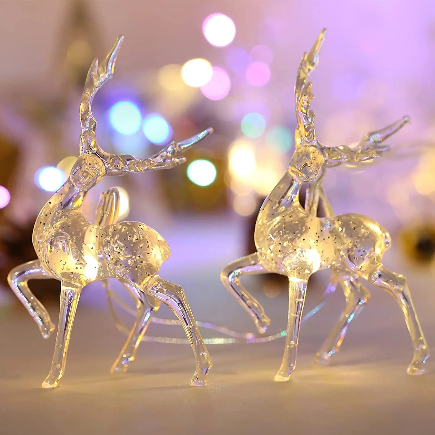 1.5M 10 - LED Christmas Reindeer String Lights – Festive Fairy Garland - Home Decor GIMazNiche